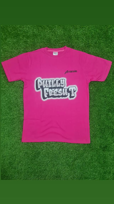 Philly Fresh T Design T-Shirt | Stylish Unisex T-Shirts in Pink Color