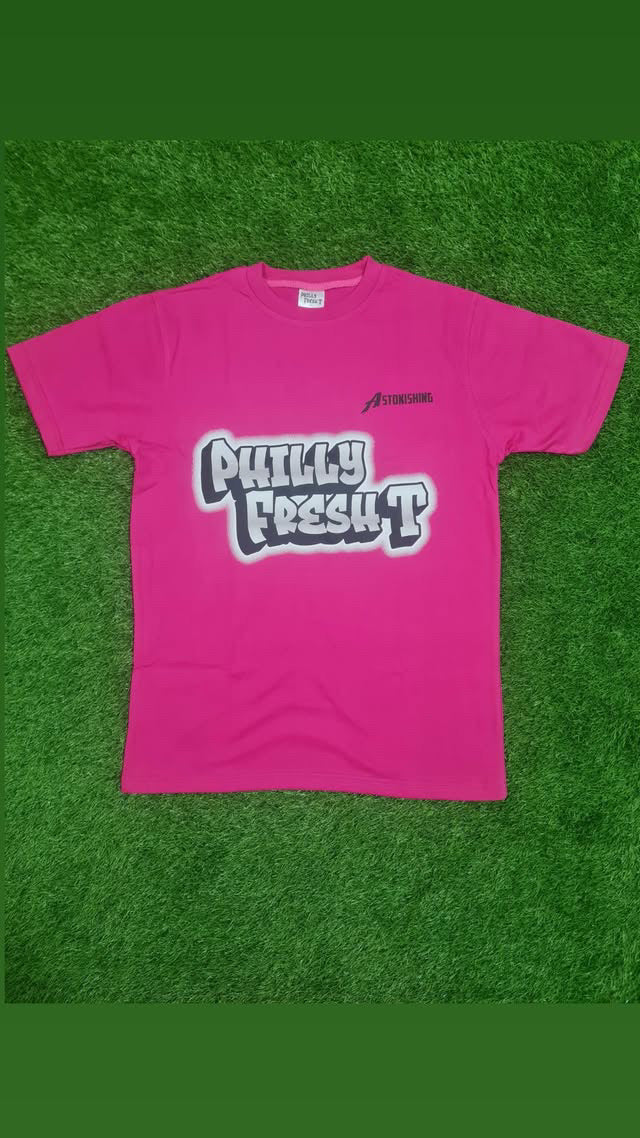 Philly Fresh T Design T-Shirt | Stylish Unisex T-Shirts in Pink Color