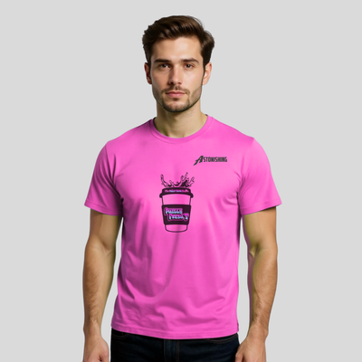 Philly Fresh T Cups Design T-Shirt | 100% Cotton with Pink Color